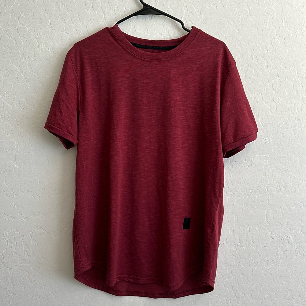 Men’s XL Cotton Burgundy Short Sleeve